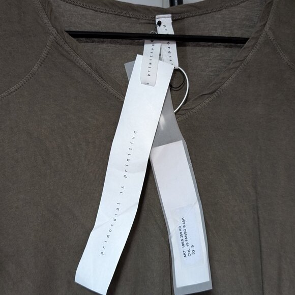 Primordial is Primitive TS Small Olive Green NWT - Picture 2 of 3